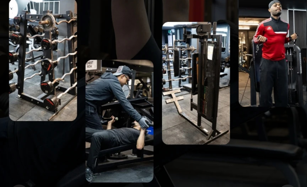 Iron World Gym equipment and members