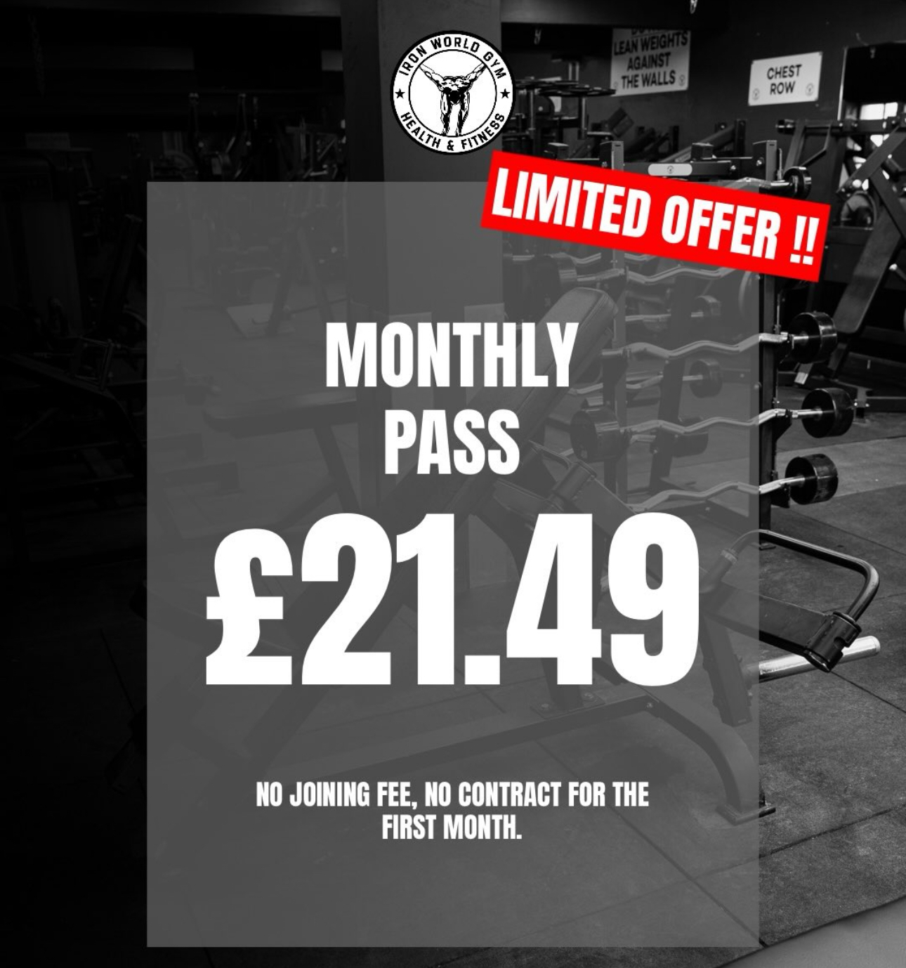 Monthly pass £21.49 limited offer