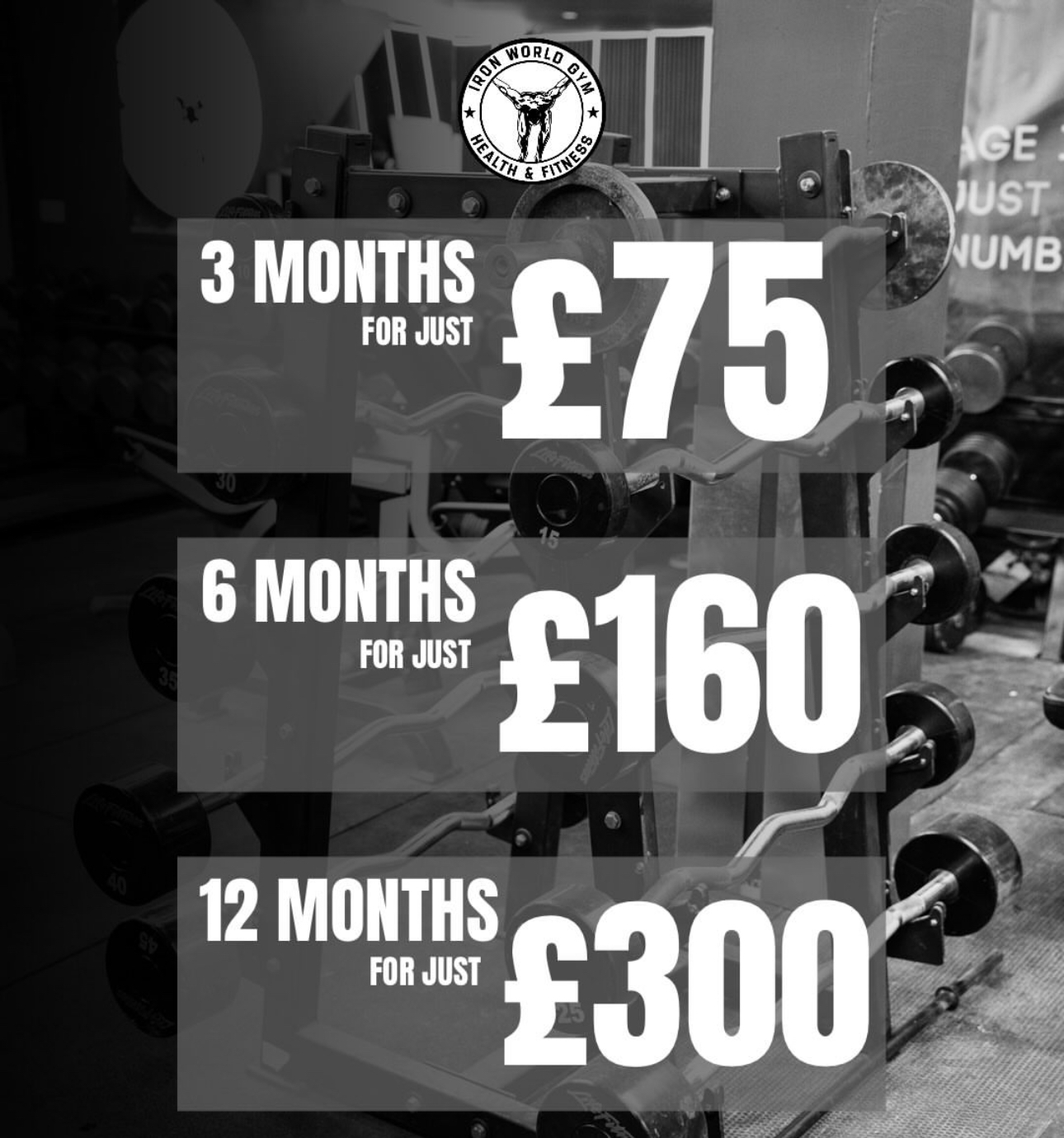 3, 6 and 12 month membership prices